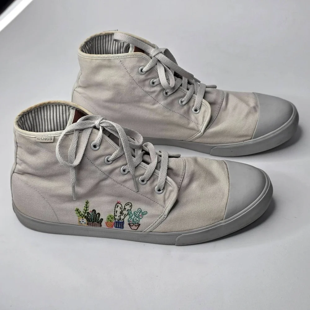 Bangs London Fog Men's Shoes Size 12 Women's 13.5 Gray Cactus High Top Sneakers