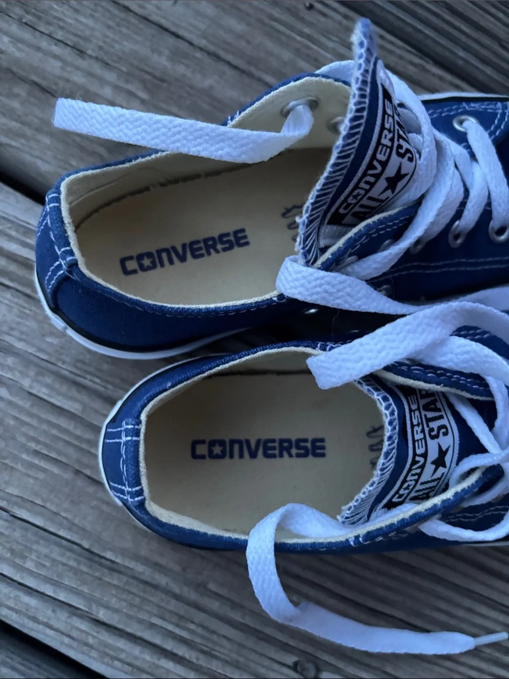 Converse Kids Navy and White Low Top Sneakers