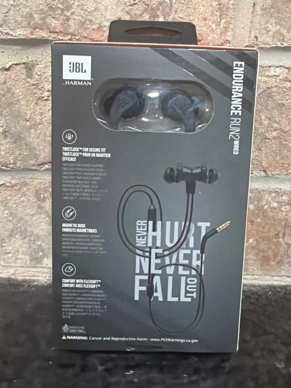 JBL Endurance Run2 Wired Earbuds - Black
