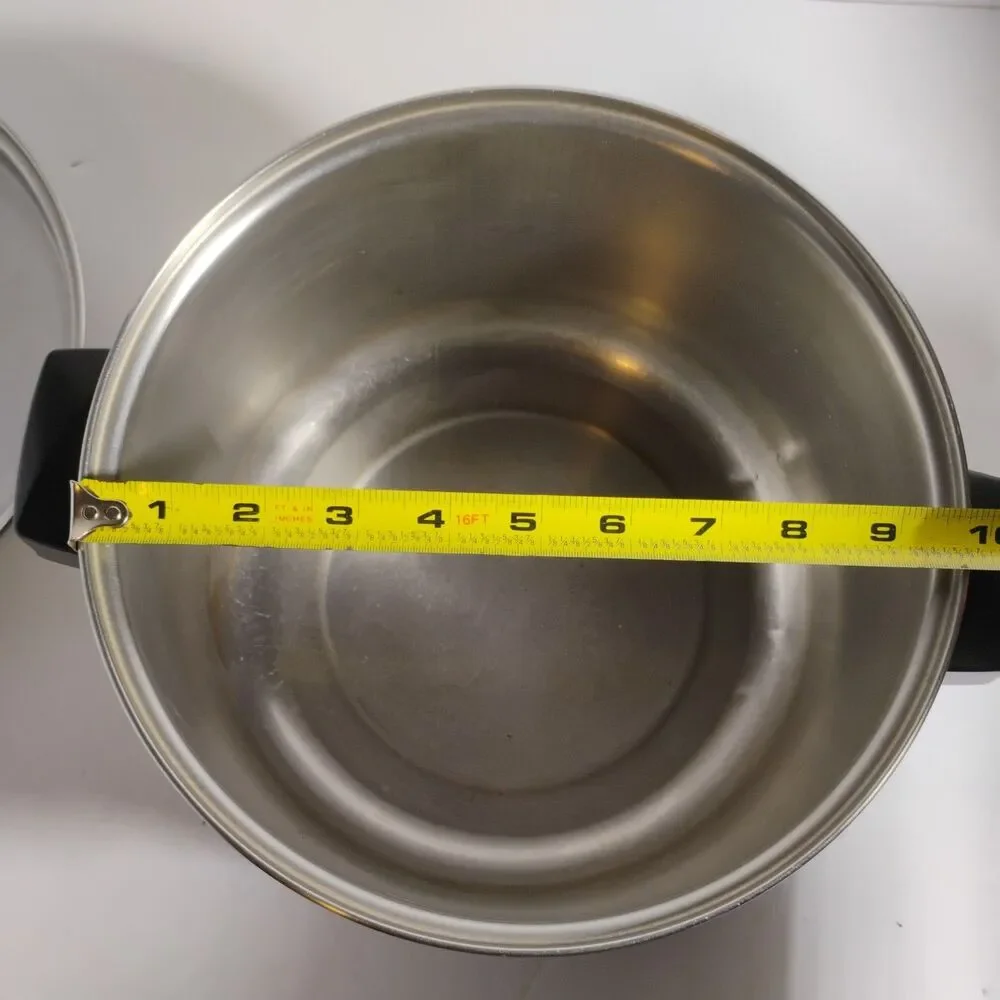 Vintage Eckoware Thick Copper Bottom 5qt Stock Pot  W/Lid  Chicago/39  USA