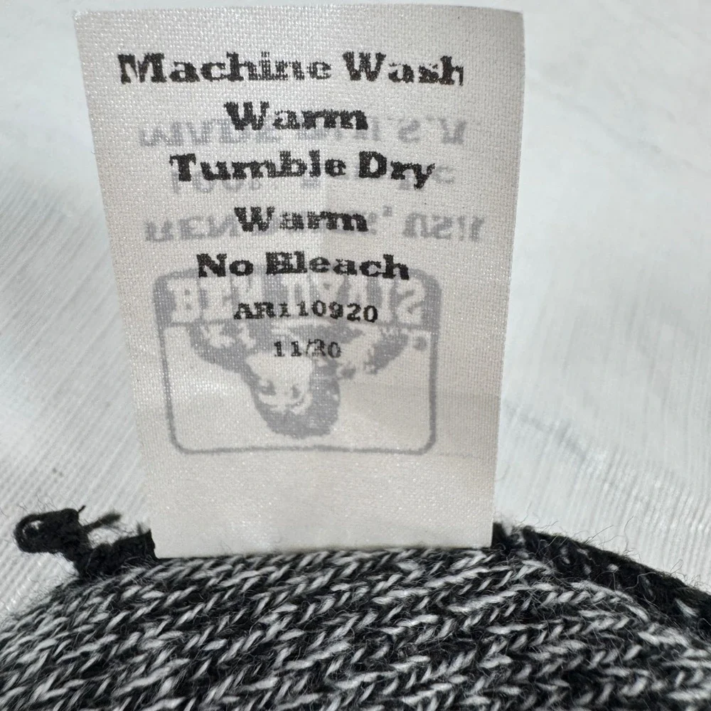 Ben Davis Mens Marled Grey Knit Cuffed Beanie Hat Made in USA