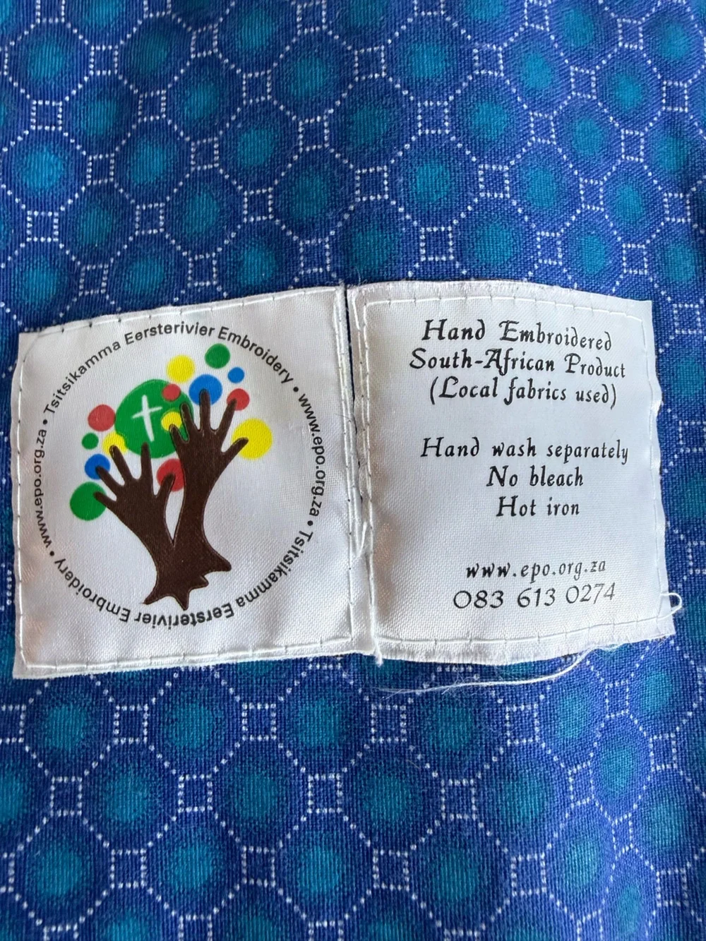 Tsitsikamma Eersterivier Hand Embroidered South African Folk Art Placemats Set 2