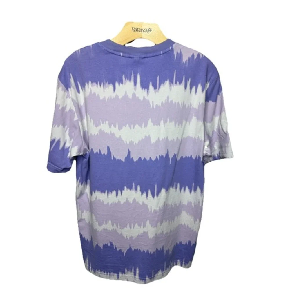 Adidas Mens S Purple White Adventure Archive AOP Printed Short Sleeve T Shirt‎ S