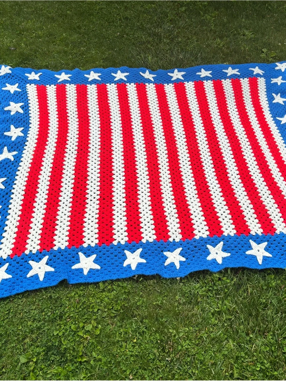 Handmade crochet throw