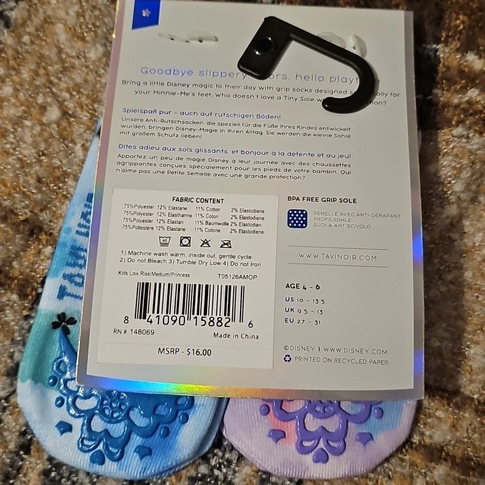 Disney NWT Grip Socks Ariel and Pocahontas