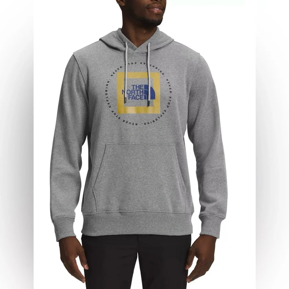 The North Face Front Graphic Never Stop Exploring Logo Hoodie Grey Men's XL