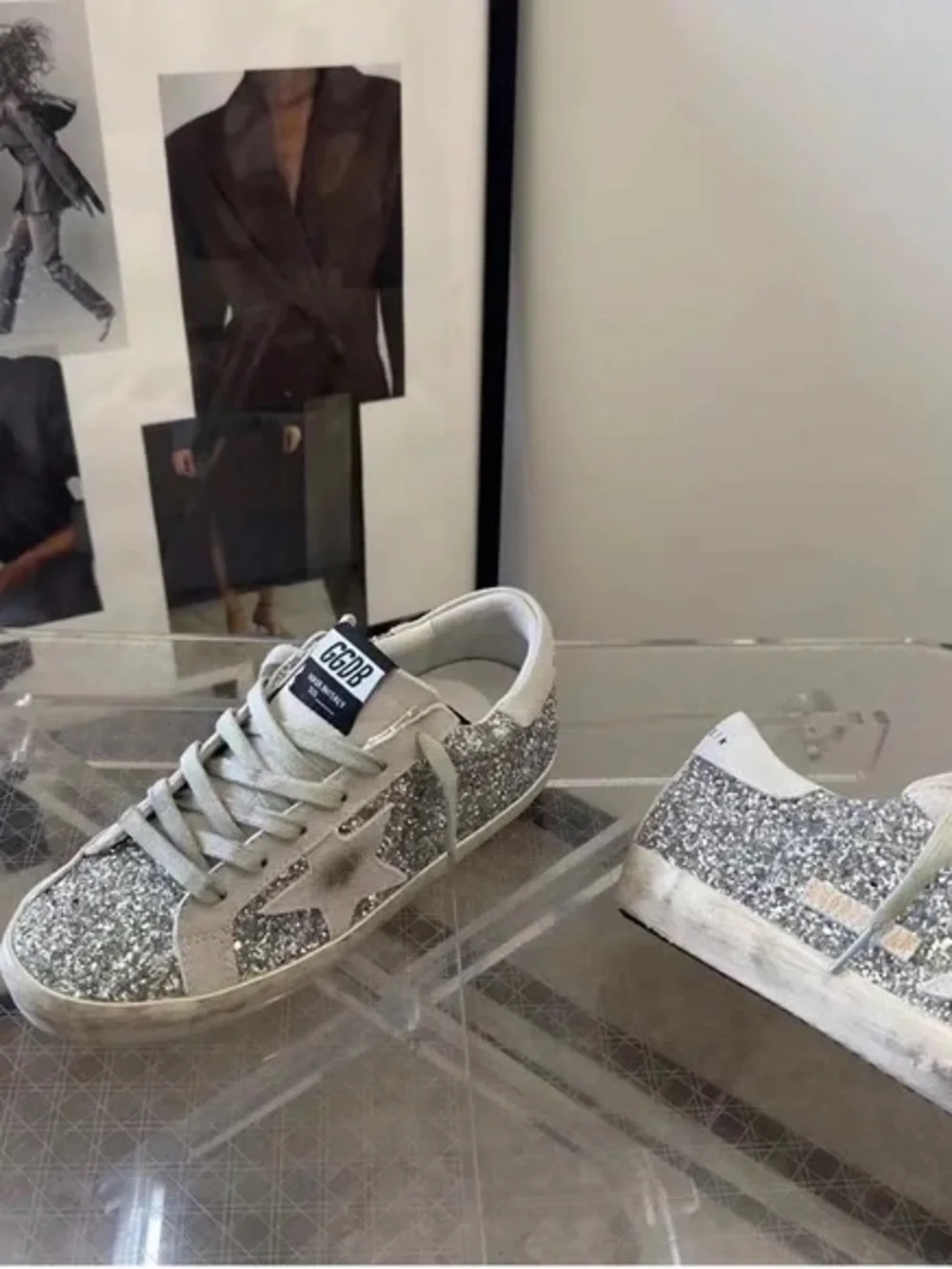 Golden Goose silver glitter