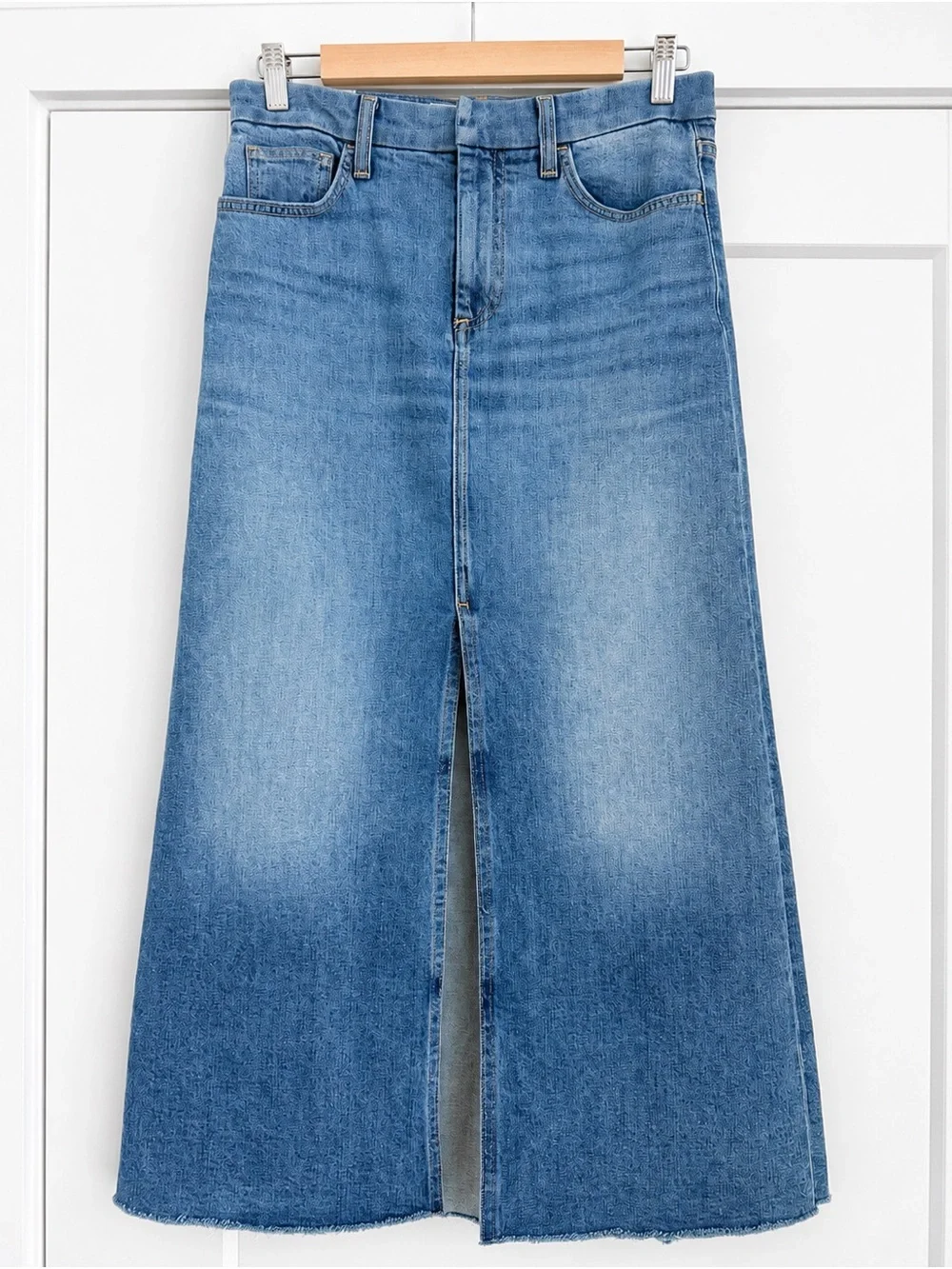 Frank & Eileen Donnybrook Denim Maxi Skirt 2010 Wash Size 4 / 26 EUC