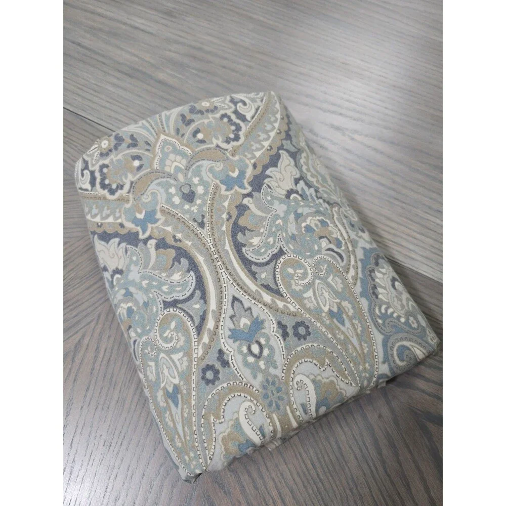 Pottery Barn McKenna King Size Paisley Duvet Cover Blue Green