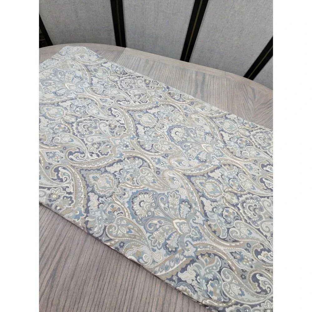 Pottery Barn McKenna King Size Paisley Duvet Cover Blue Green