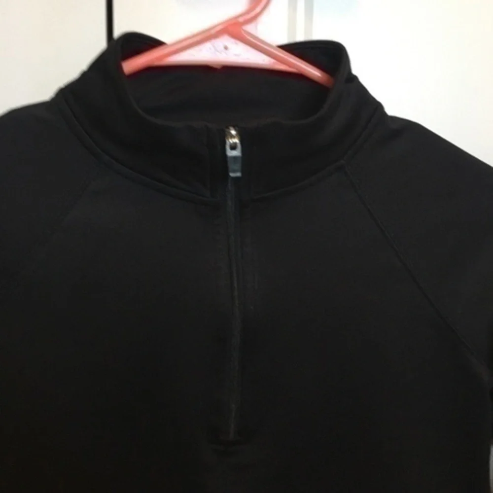 Justice Girls size 10 black  1/4 zip jacket