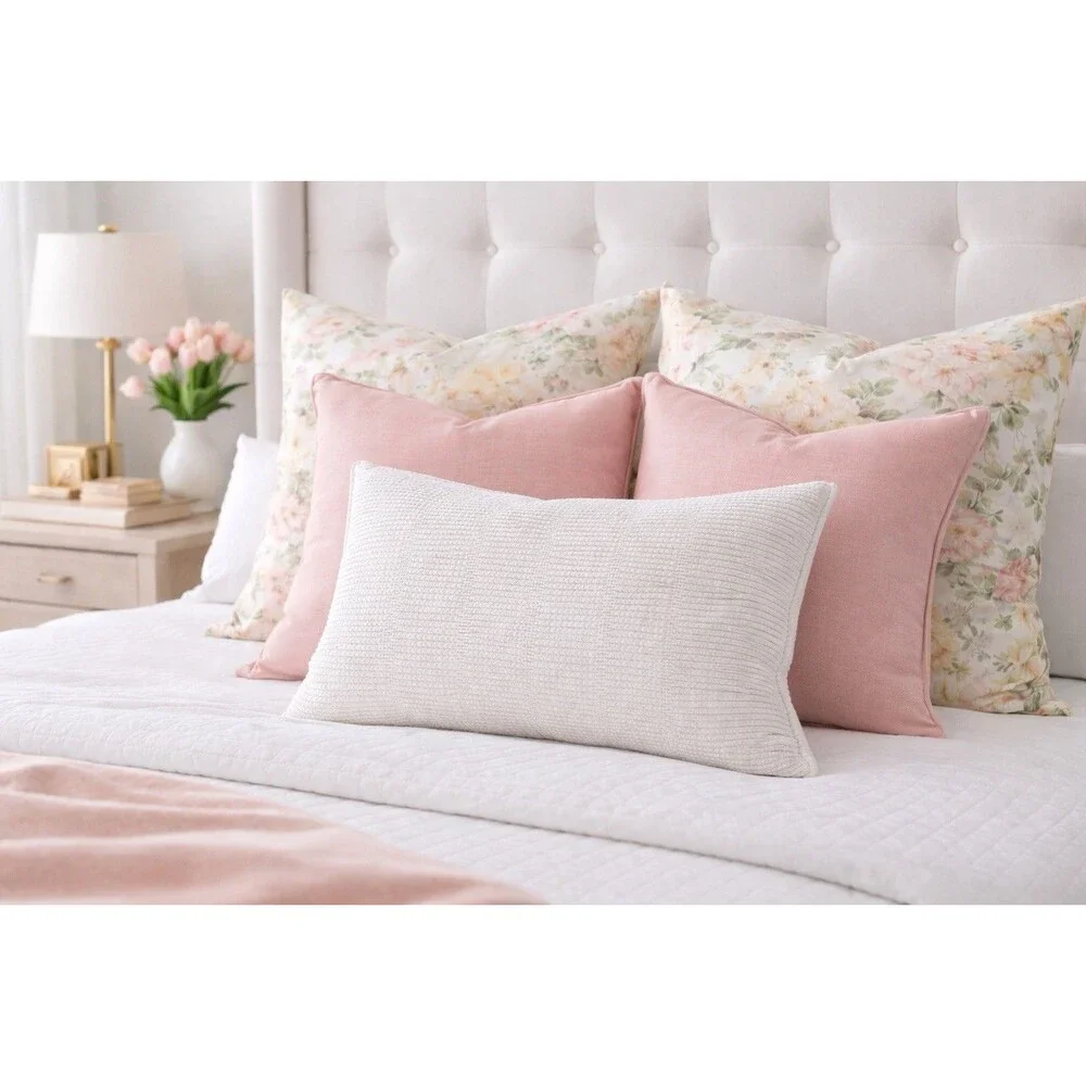 Lauren Ralph Lauren15x20 White Basket Weave Cotton Throw‎ Pillow