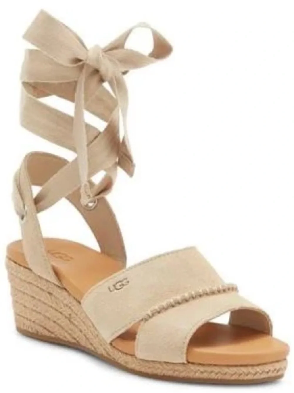 Authentic NWOT Taia Ankle Straps Espadrille Wedge Sandals UGG