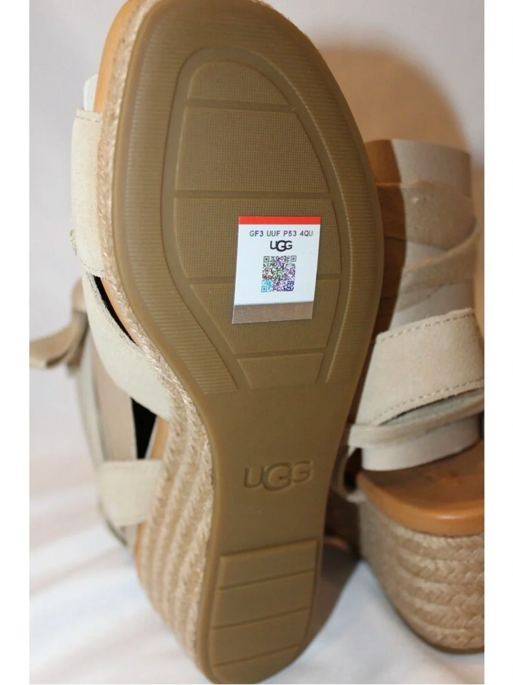 Authentic NWOT Taia Ankle Straps Espadrille Wedge Sandals UGG