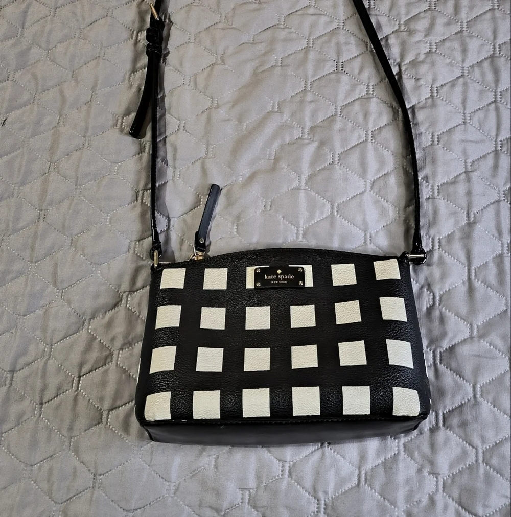 Kate Spade Millie Grove Checkered Crossbody Bag