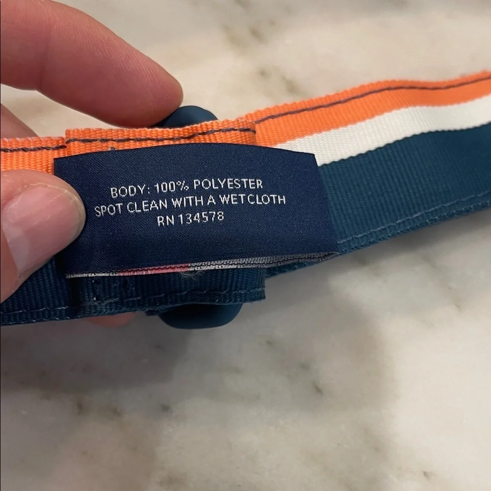 Vineyard Vines Kids M Blue and Orange belt 33.5