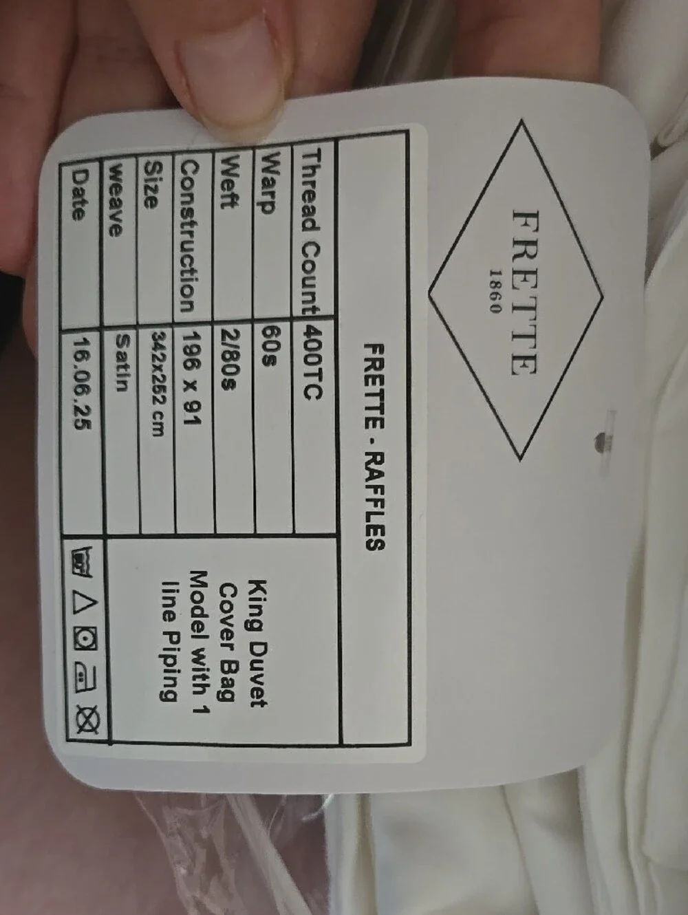 Frette White Luxury Duvet Cover 400 TC