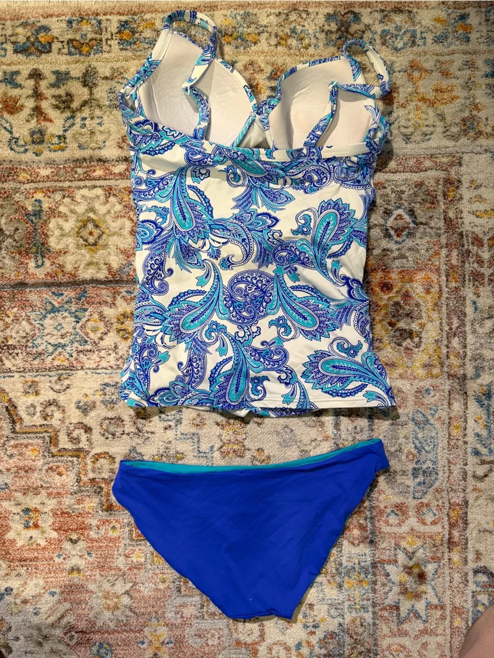Blue Paisley Tankini Matching Set