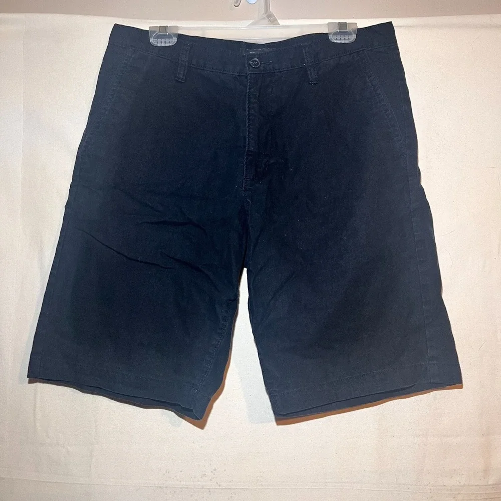 Marc Anthony Black Flex Chino Khaki Style 5 Pocket Shorts Size 32 Men A43