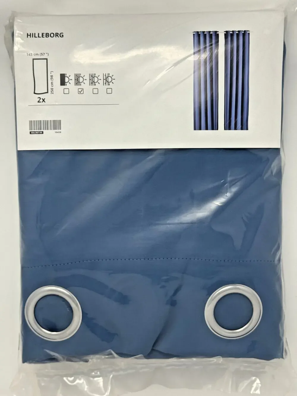 IKEA HILLEBORG Room Darkening Curtains Blue 57