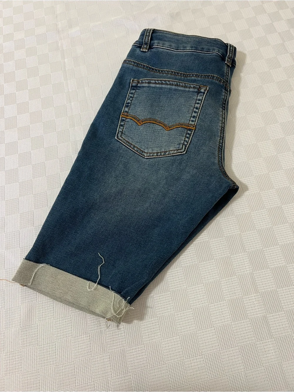 American Eagle Outfitters Dark Blue Boyfriend Denim Bermuda Shorts