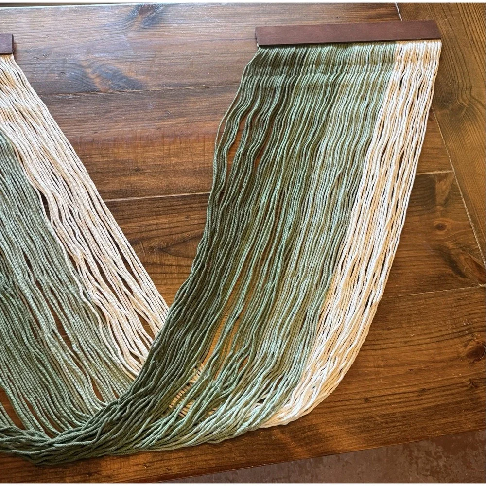 Large Ombre Macrame Wall Hanging - Dip Dyed Yarn Tapestry Decor