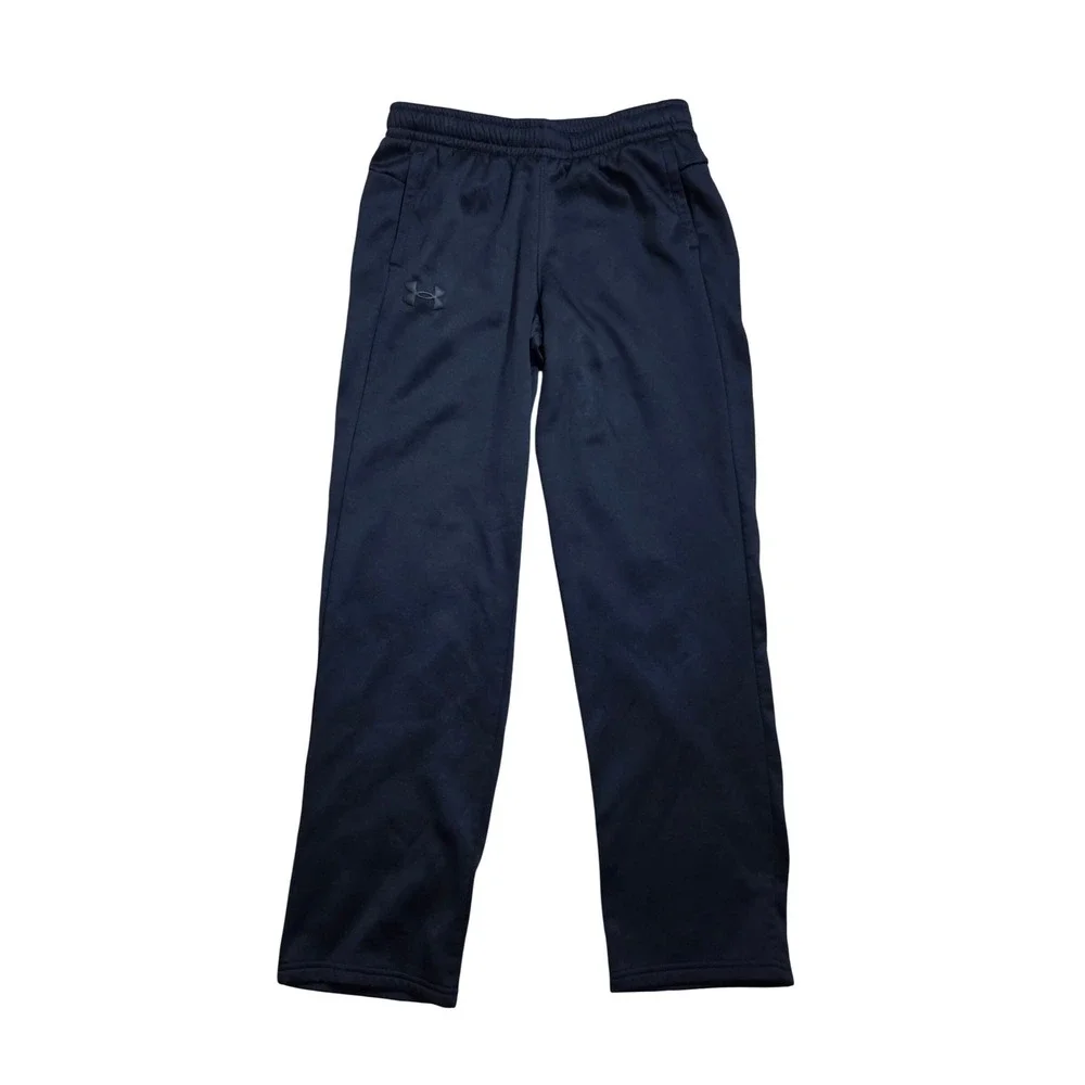 Under Armour Boys Black Fleece Joggers Loose Fit Athletic Pants Youth Large YL