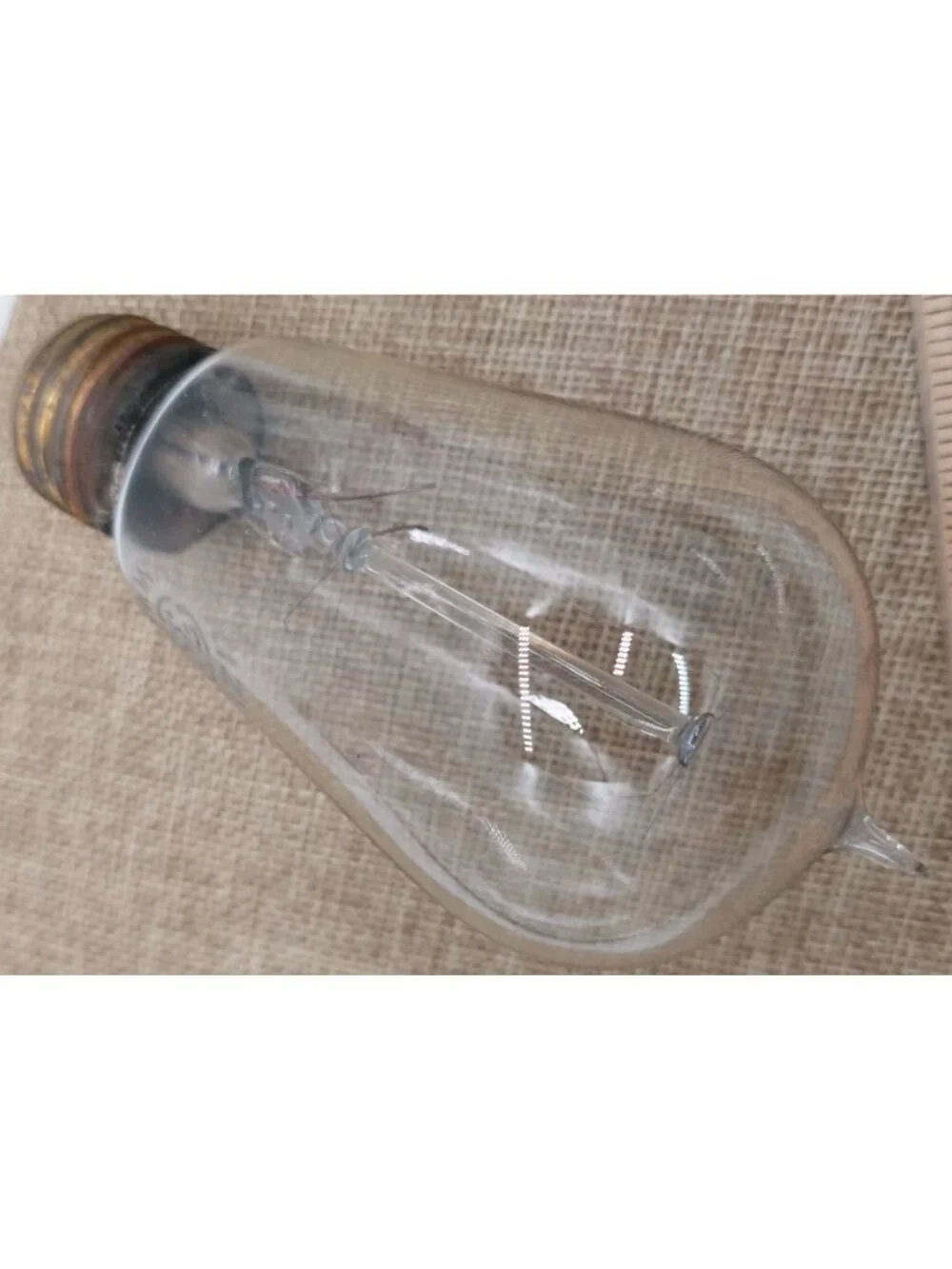 Antique Mazda National Edison Clear Tipped Light Bulb Filament Tested Works
