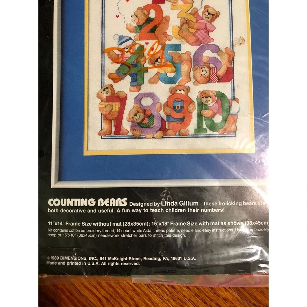 Dimensions Counted Cross‎ Stitch Counting Bears Vintage 1989 New