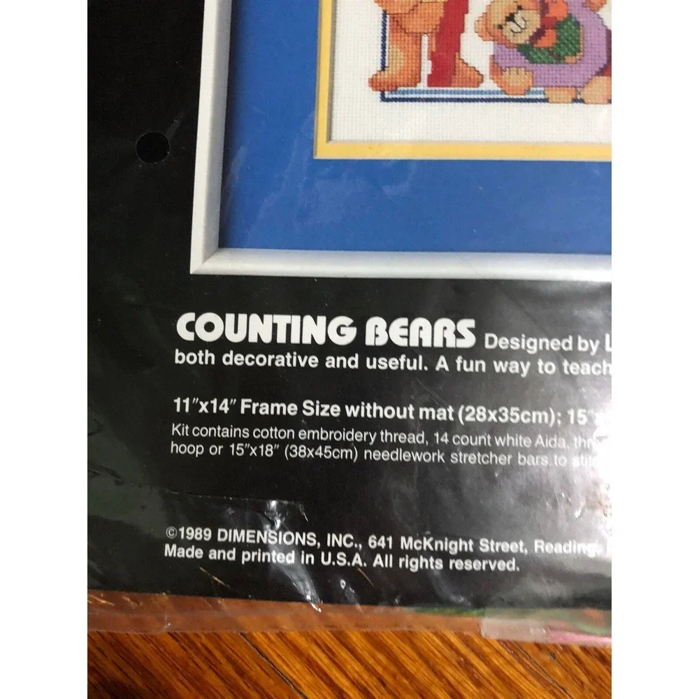 Dimensions Counted Cross‎ Stitch Counting Bears Vintage 1989 New