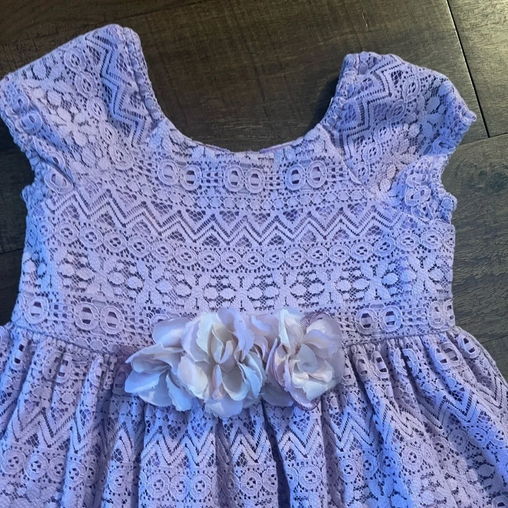 Laura Ashley London girls lined & layered lavender dress Sz 6 tulle