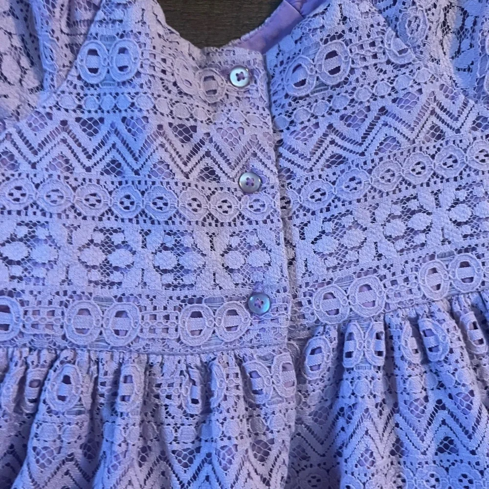 Laura Ashley London girls lined & layered lavender dress Sz 6 tulle