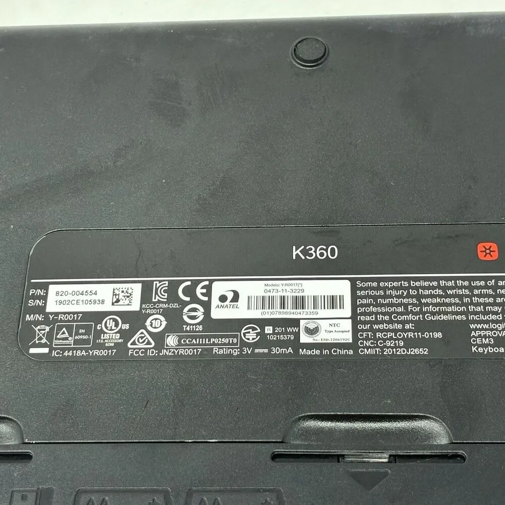 Logitech k360 wireless