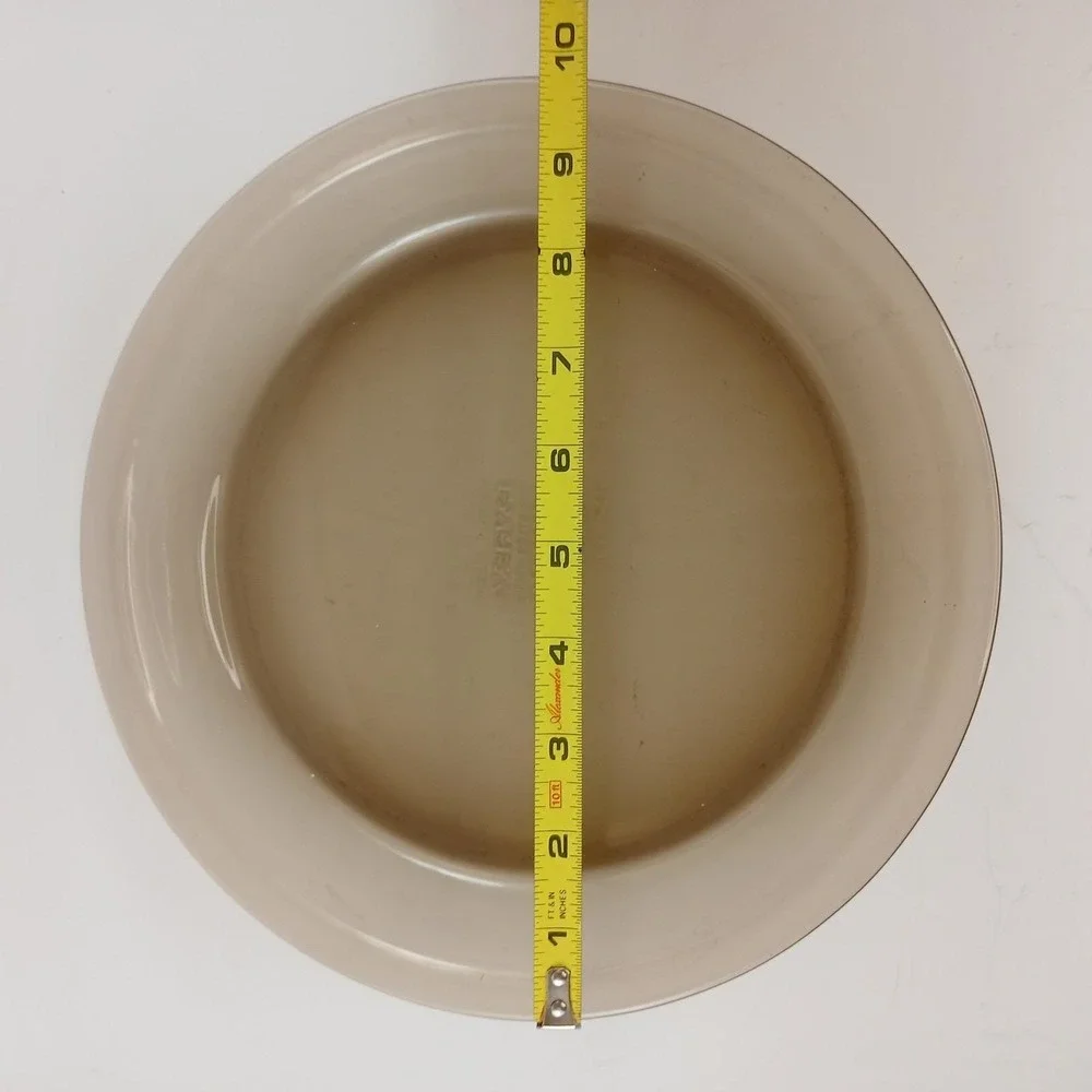 Vintage Pyrex Amber Brown Glass Pie Plate #209‎ Baking, Casserole Dish 9.75