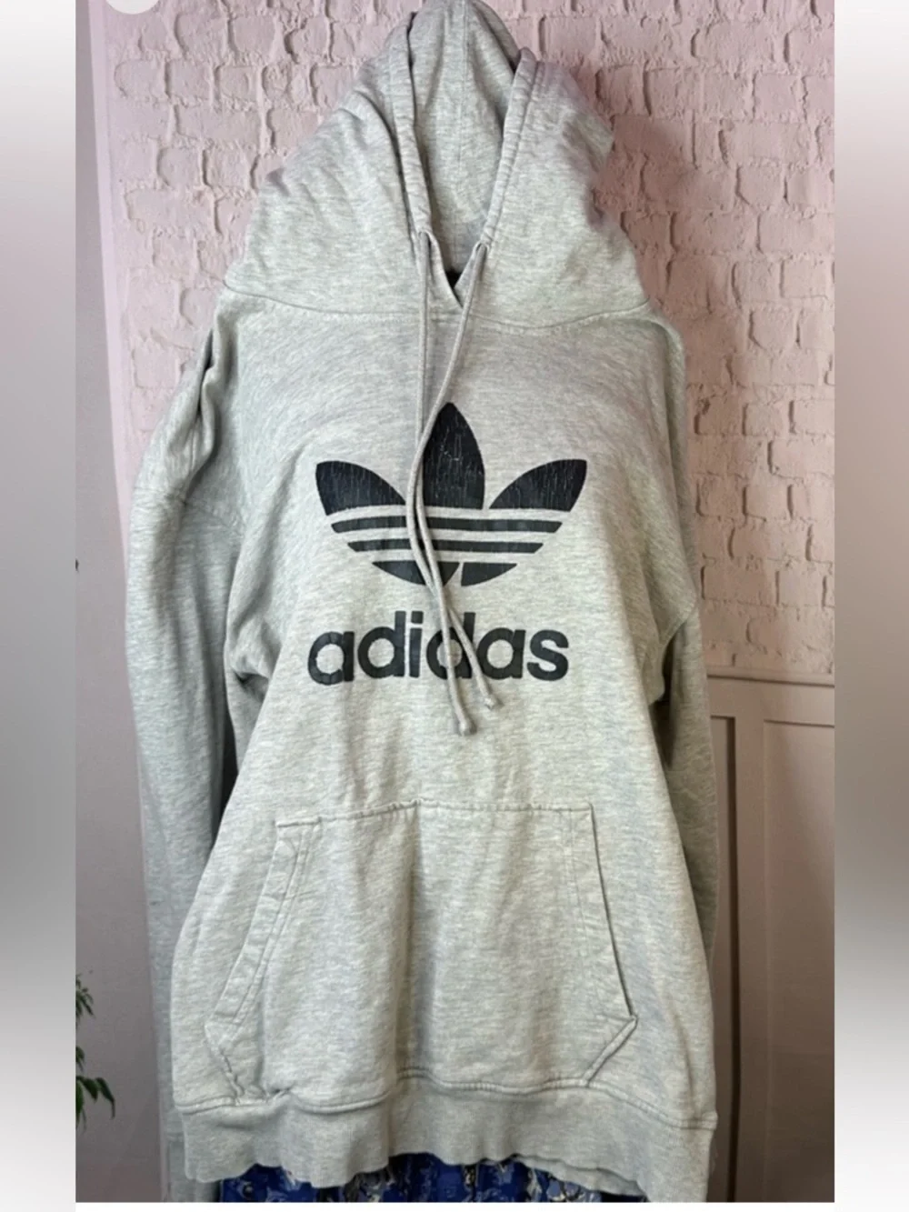 Adidas‎ Heather Gray Sweatshirt hoodie xl