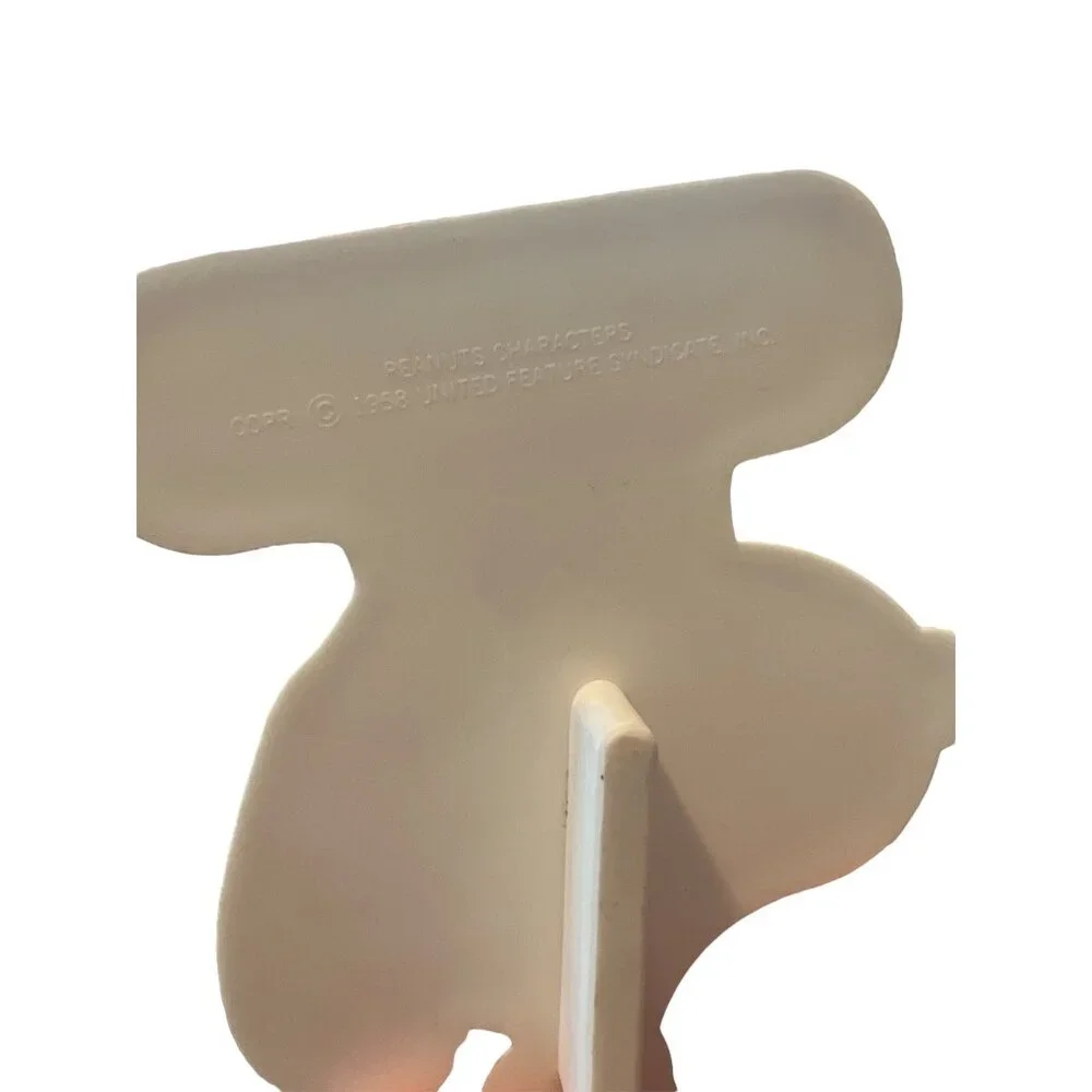 VTG 1958 Joe‎ Cool Snoopy Hallmark White Plastic Cookie Cutter, The Peanuts Gang