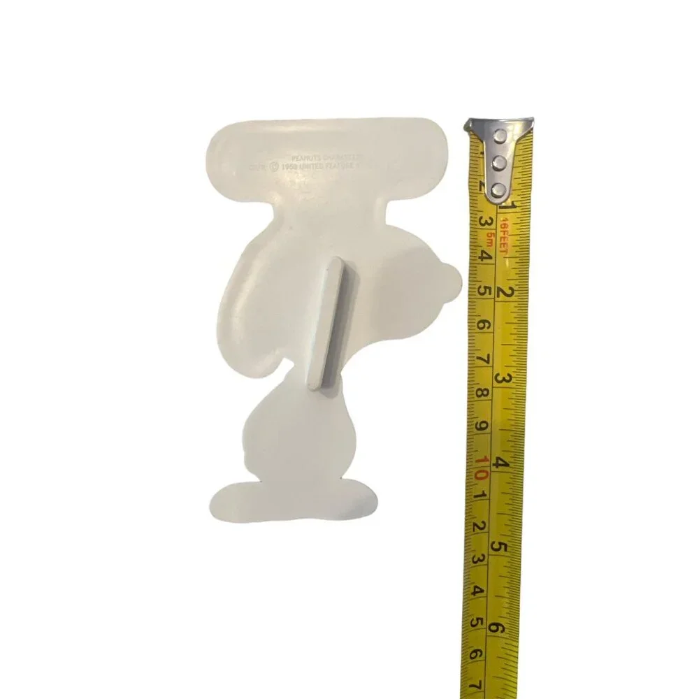VTG 1958 Joe‎ Cool Snoopy Hallmark White Plastic Cookie Cutter, The Peanuts Gang