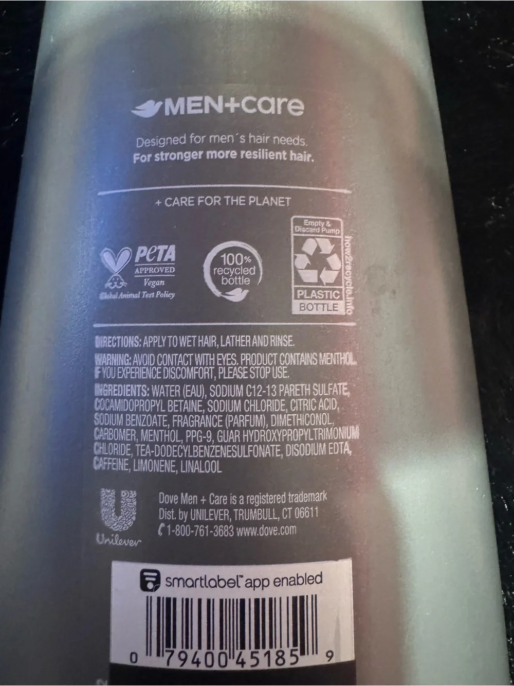 Dove Men+Care Fresh + Clean 2-in-1 Shampoo & Conditioner — Gray