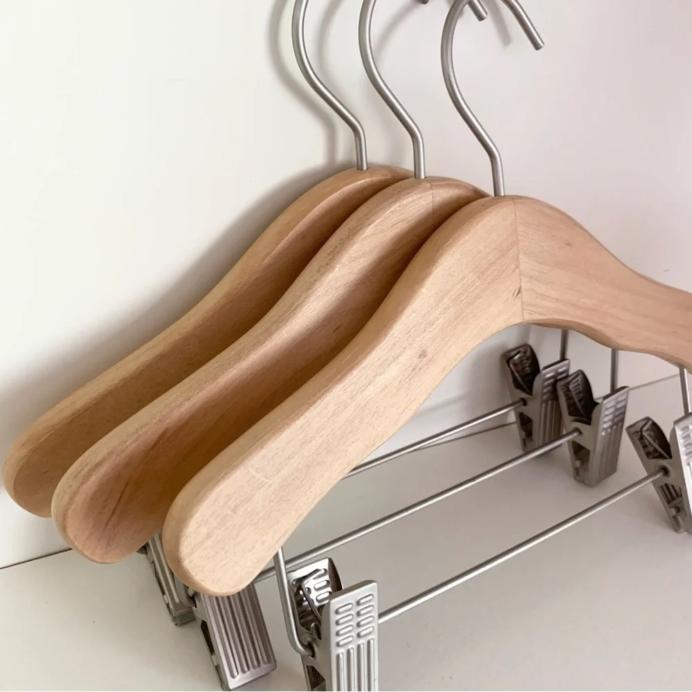 Vintage Oshkosh b gosh wood and matte Steele hangers