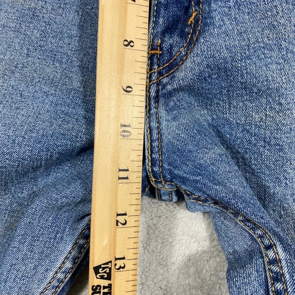 Levi's 514 Straight Fit Jeans Mens 36x30 Blue Medium Wash Denim Pants Distressed