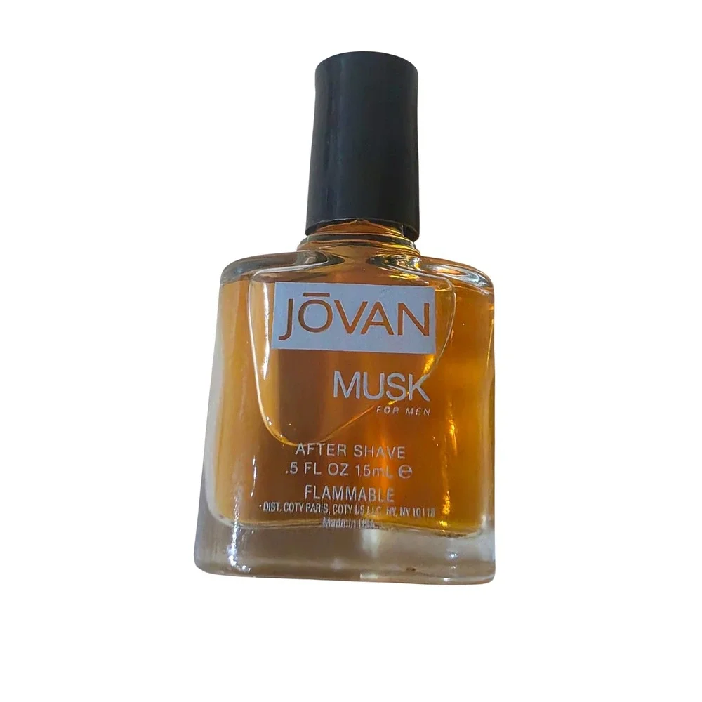 Jovan Musk for Men After Shave 0.5 fl‎ oz 15ml Travel Size Splash Glass Bottle
