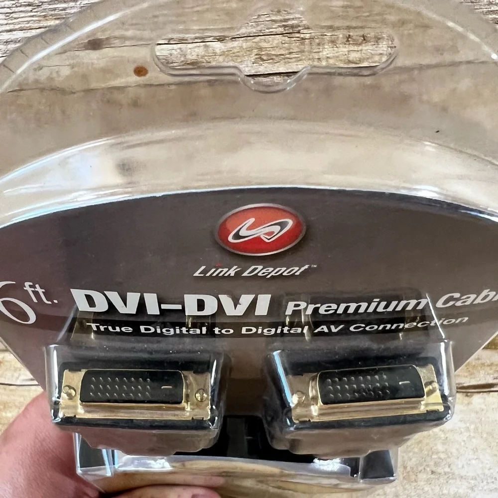 Link Depot 6ft DVI-D to‎ DVI-D Premium Cable Gold Plated 24 Pin Dual Link Black