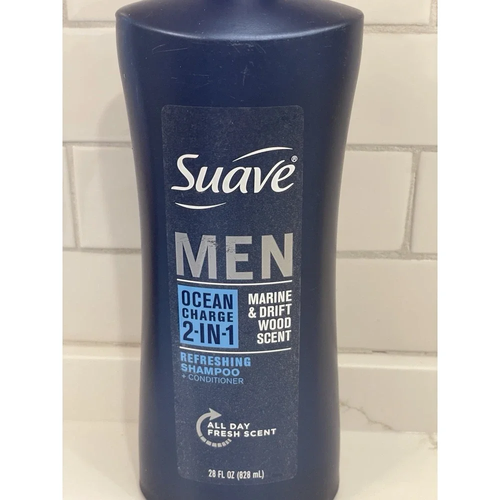 Suave Men 2-in-1 Ocean Charge Shampoo‎ & Conditioner Marine & Driftwood 28 oz