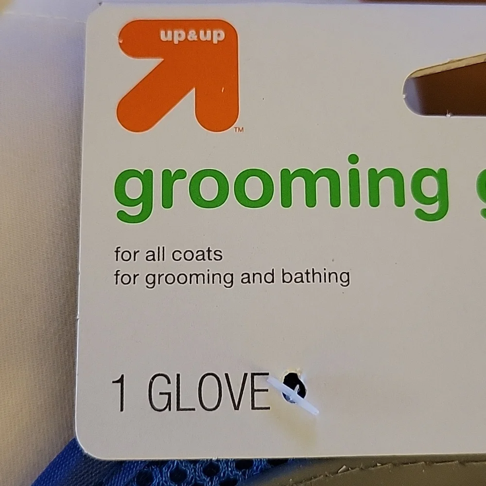 Up & Up grooming bathing dog glove all coats rubber bristle/fabric side …New