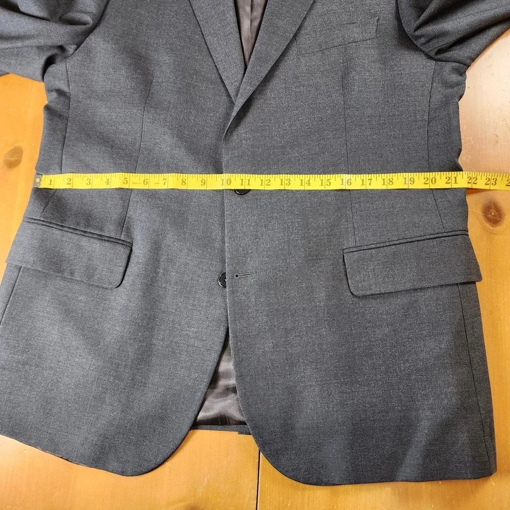 Brooks Brothers 346 Suit Jacket Men's 44R Gray Wool Blend‎ Stretch Career Office