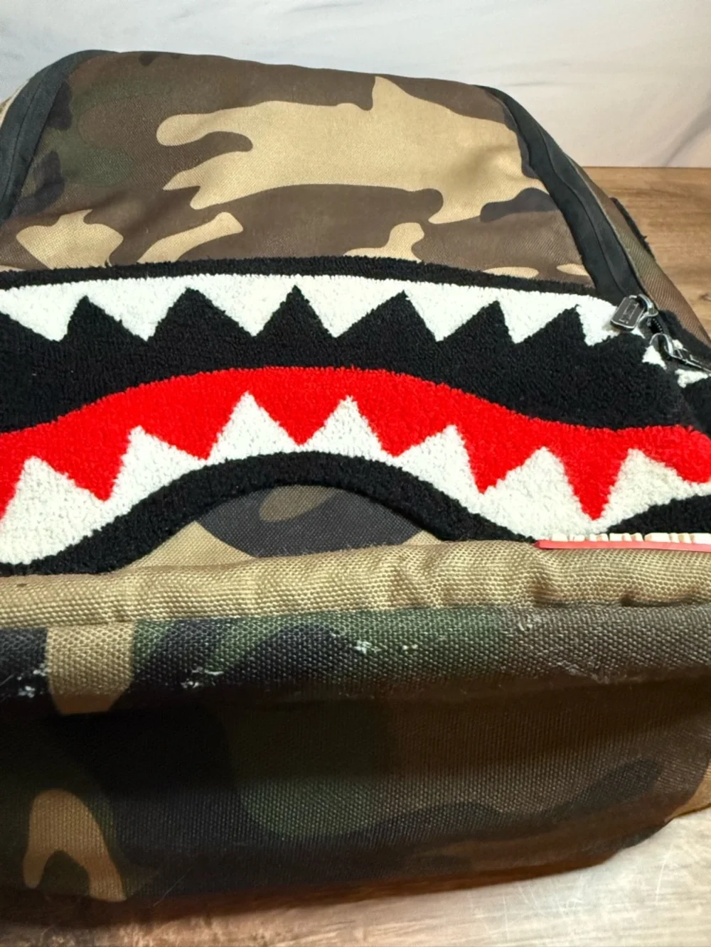 Sprayground Shark Camo Backpack Chenille