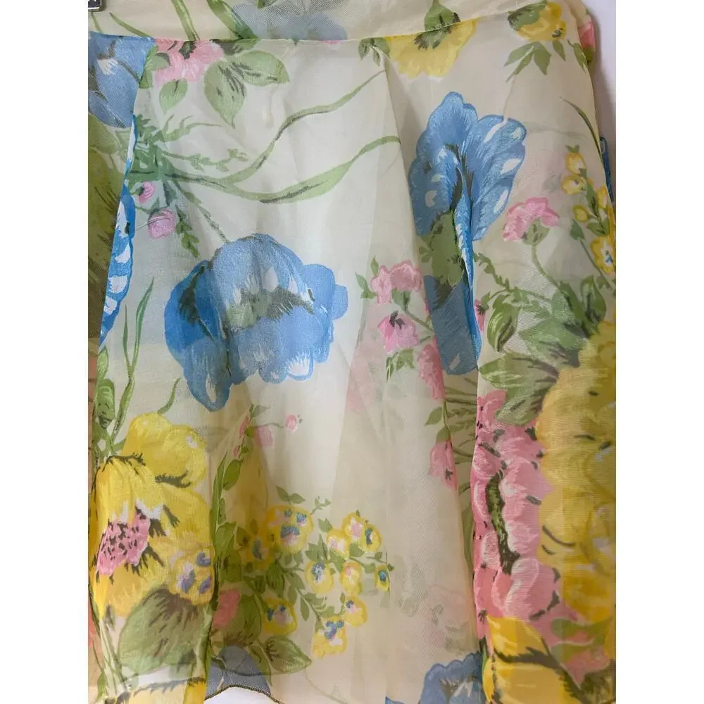 VINTAGE Women’s Sheer Floral Apron / Size: One Size