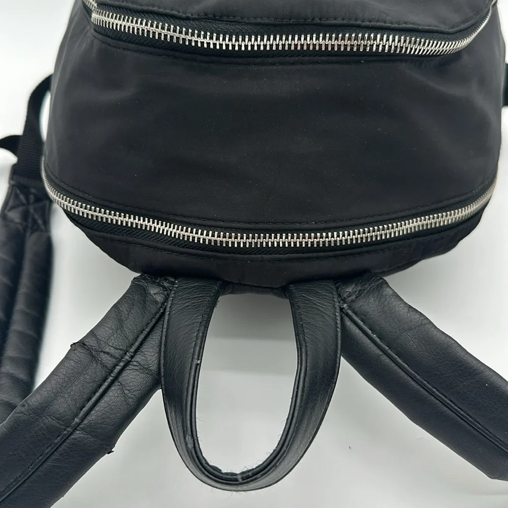 Madden Girl Backpack Black 2 Zip Sections Logo Padded Strap
