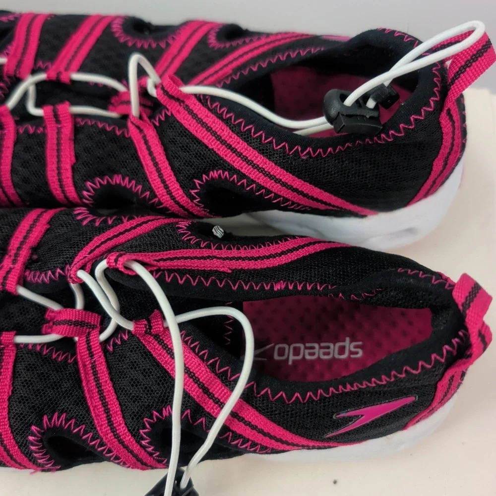 Speedo Hydro Comfort 4.0 Lace-Up Waterproof Athletic Sneakers Black Pink‎ Size 8