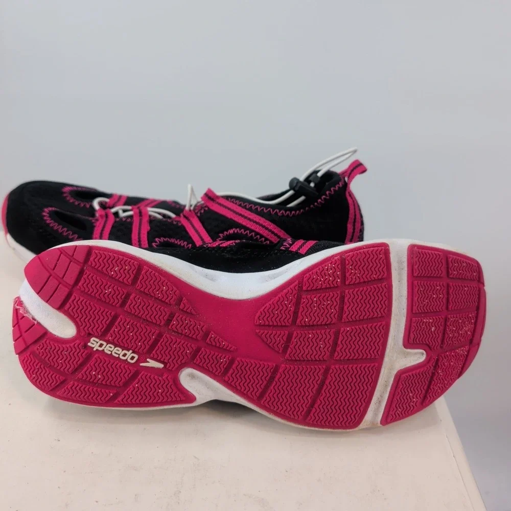 Speedo Hydro Comfort 4.0 Lace-Up Waterproof Athletic Sneakers Black Pink‎ Size 8